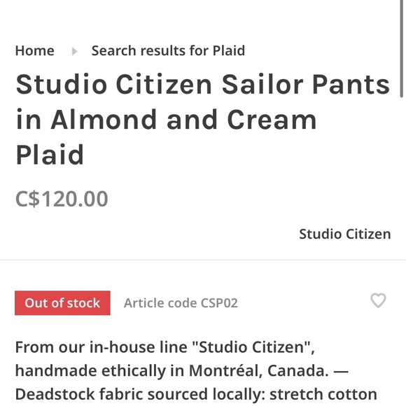 Citizen Vintage yellow tan plaid high waist trouser pant - small to medium - 6 - Picture 8 of 15